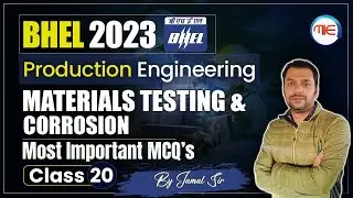 BHEL 2023 | Mechanical | corrosion | Production Engineering Important MCQ by Jamal Sir