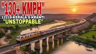 12218 Kerala Sampark Kranti Express: Khatarnak Speed! 🚩 Full Train Journey ! Ernakulam to Kollam