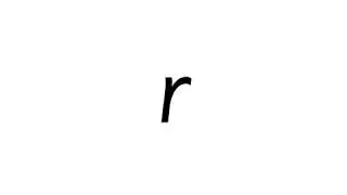 Lower case letter animation: r