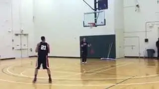Klay Thompson shooting after practice.. perfect form?