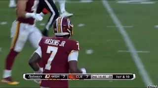 Rookie showing off early, Dwayne Haskins&rsquo; first throw in the NFL