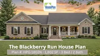 HPG-1802N - 3 Bed / 2 Bath Country Plan by House Plan Gallery