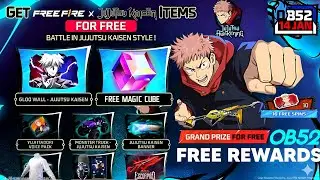 14 January FREE Rewards 🎁 | Jujutsu Kaisen Collab Event |😱| FF NEW EVENT Today | FREE FIRE NEW EVENT