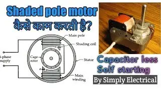 Shaded pole induction motor in hindi | Simply Electrical