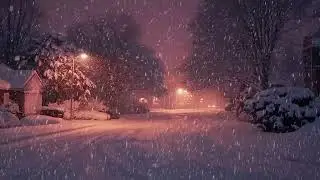 A Town Left to Snow and Stillness in the First Light of Winter