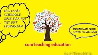 KVS EXAM DATE 2018 by comTeaching education