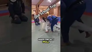 Simple Double Underhook Trip Takedown #bjj #jiujitsu #grappling