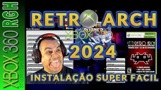 RETRO ARCH  2024 PARA XBOX 360 RGH COMO INSTALAR E JOGAR #xbox360rgh