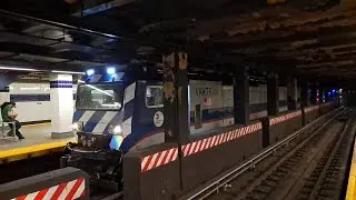 MTA NYCT Subway: R251 Vaktrak Train & R156 Locomotive Bypassing Jay Street-Metrotech