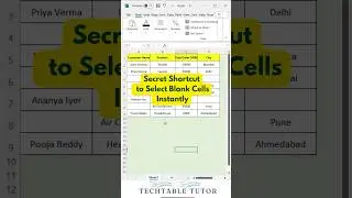 Select Blank Cells in Excel Instantly with This Trick! ⚡ #excelshorts #excel