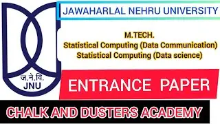JNU M.TECH Statistical Computing (Data Communication) and data science entrance paper