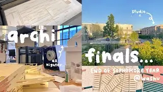 college vlog 🗯️ studio grind for archiecture final review @washu, all nighters, model making process