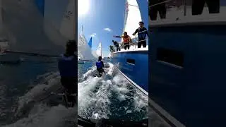 Race Collision! 6 Sailboats Crash in Epic Sailing Chaos 🌊💥 #sailinglife #sailboat #oceanadventure