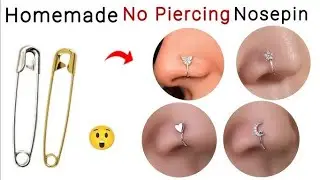 Diy ✨ homemade no piercing nosepin ring | How to make nose pin ring | homemade nose pin ring |#nose