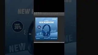 Headphone Post design Photoshop Tutorial | #shorts #photoshop #shape #mockupdesign