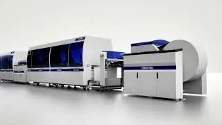 HDP Roll To Book Block Digital Finishing Line Animation - Digital High Speed Web Finishing | HXCP