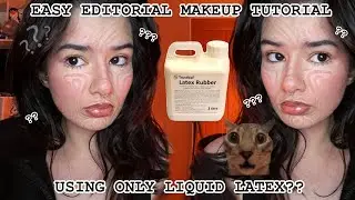 I ONLY USED LIQUID LATEX??? | EASIEST editorial makeup tutorial EVER...