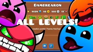Geometry Dash - All Main Levels 1-16 (by Dambrearon) 100% Complete [All Coins]