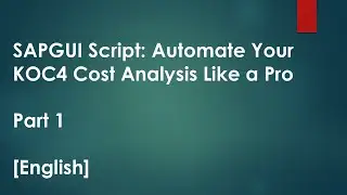 Automate SAP Cost Analysis Report Using Excel VBA (Real Business Use Case Part 1)
