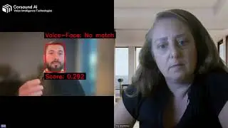 Corsound AI's Detecting Swap Face Scam in real time video session   Feb 19, 2025