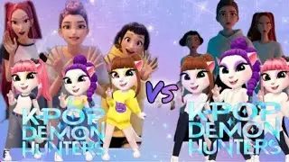 My talking angela kpop demon hunters huntrix 🌈🤍🎶 || angela glamz 
