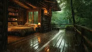 Beautiful Relaxing Music -🌿 for Deep Sleep  Heavy Rain and Thunderstorm Sounds for relaxing