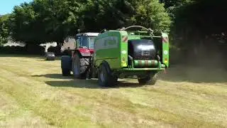 MASSEY FERGUSON 7618 AND MCHALE FUSION 3+ ALSO DEUTZ FAHR WITH CLAAS WINDROWER!!! well worth a watch