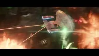USS Enterprise D vs Borg Cube - Space battle