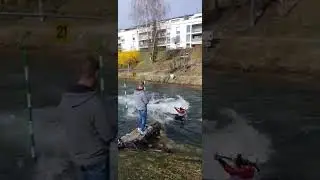Kayak competition in Huningue France