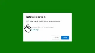 Turn notifications on green screen effect
