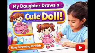 Easy Doll Drawing for Kids | My Daughter&rsquo;s Art 🎨✨