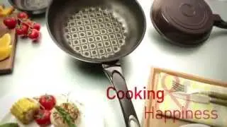 La Cena 3D Diamond Coating Frying Pan Set of 4