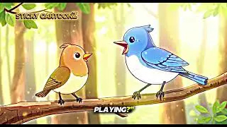 2 Little Birds Story | Bella and Meera | English Story for Kids | Sticky Cartoonz 