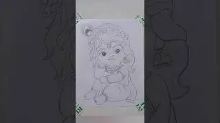 cute little Krishna drawing outline easy 🙏#art #drawing #krishna #artwork #outline #radhakrishna