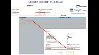 Tally Customized Add-on: Ledger Export File Name