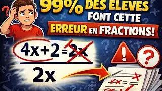 👀99 % des &eacute;l&egrave;ves font cette erreur en fractions#maths 