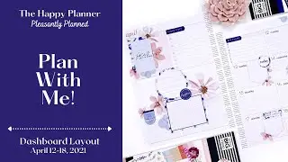 Classic Dashboard Layout | Plan With Me! | Happy Planner | Indigo and Pressed Florals Stickers