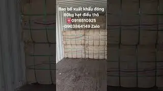 Chuy&ecirc;n cung cấp bao bố xuất khẩu đ&oacute;ng hạt điều th&ocirc;☎️0916510925 - 0903864149 Zalo #baobo #thambaobo