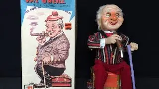 Pat O'Neill Smoking Japan Battery Operated Tin Toy, Nomura, 1960s