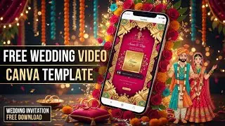 Wedding Invitation Canva Template Free Download | How to Make Wedding Video in Canva (Step by Step)