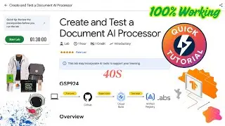 Create and Test a Document AI Processor || GSP924 || Quick Guide || #qwiklabs #arcade