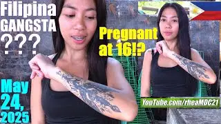 A GANGSTA Filipina Lady? This Beautiful Filipina Had a Baby at Just 17 Years of Age. Philippine Life