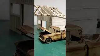 Route 66 Gas Station Diorama 1:24 Part 2. What do you think? 🤩 #miniature #painting #diorama #art