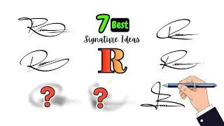 ✅ 7 лучших идей для подписи с буквой &laquo;R&raquo; 🖋️ | Как подписаться | Урок по подписи | Подпись в виде ...