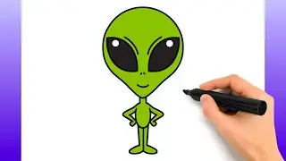 C&oacute;mo Dibujar Un Extraterrestre (Tutorial De Dibujo F&aacute;cil)