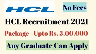 HCL Virtual Recruitment | HCL Jobs 2021 | Non Voice Job | HCL Recruitment