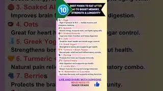 10 Best Foods to Eat After 60 to Boost Memory, Strength & Longevity #elderlypeople #afterage60
