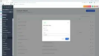 Setting up custom values.