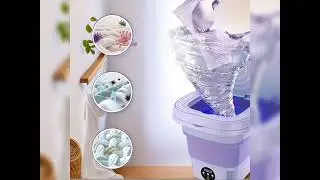 Portable Folding Washing Machine| Compact & Space-Saving | 220V-240V, US Plug | Purple. [&euro;38.83]