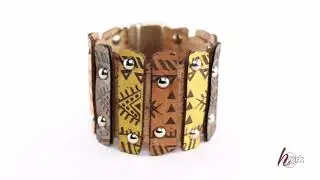 Cork Tribal Prints Cuff Bracelet | HowCork